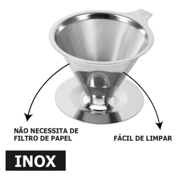 Coador De Café Pour Over Aço Inox - Não Precisa De Filtro! - Image 3